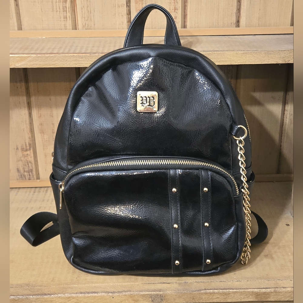 Playboy Mini Backpack Black with Gold Accents